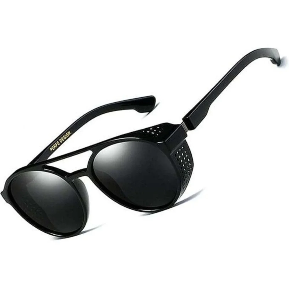 Retro Round Sunglasses Men Women Vintage Gothic Glasses Street Wear Lentes Gafas